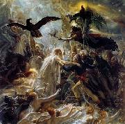 Girodet-Trioson, Anne-Louis Ossian Receiving the Ghosts of French Heroes Germany oil painting artist